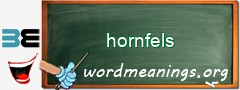 WordMeaning blackboard for hornfels